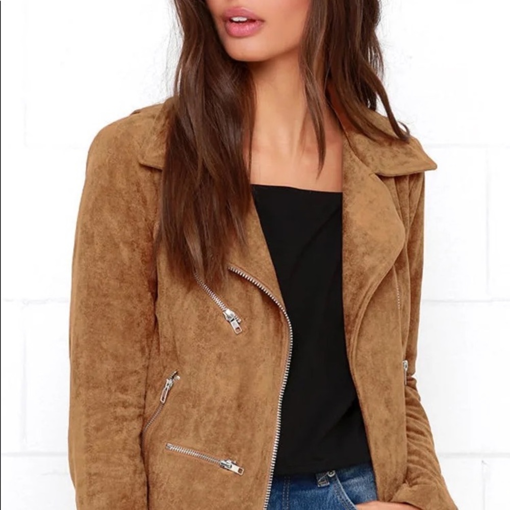 Brown (false) Vegan Suede jacket!!